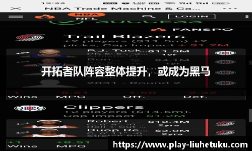 开拓者队阵容整体提升，或成为黑马